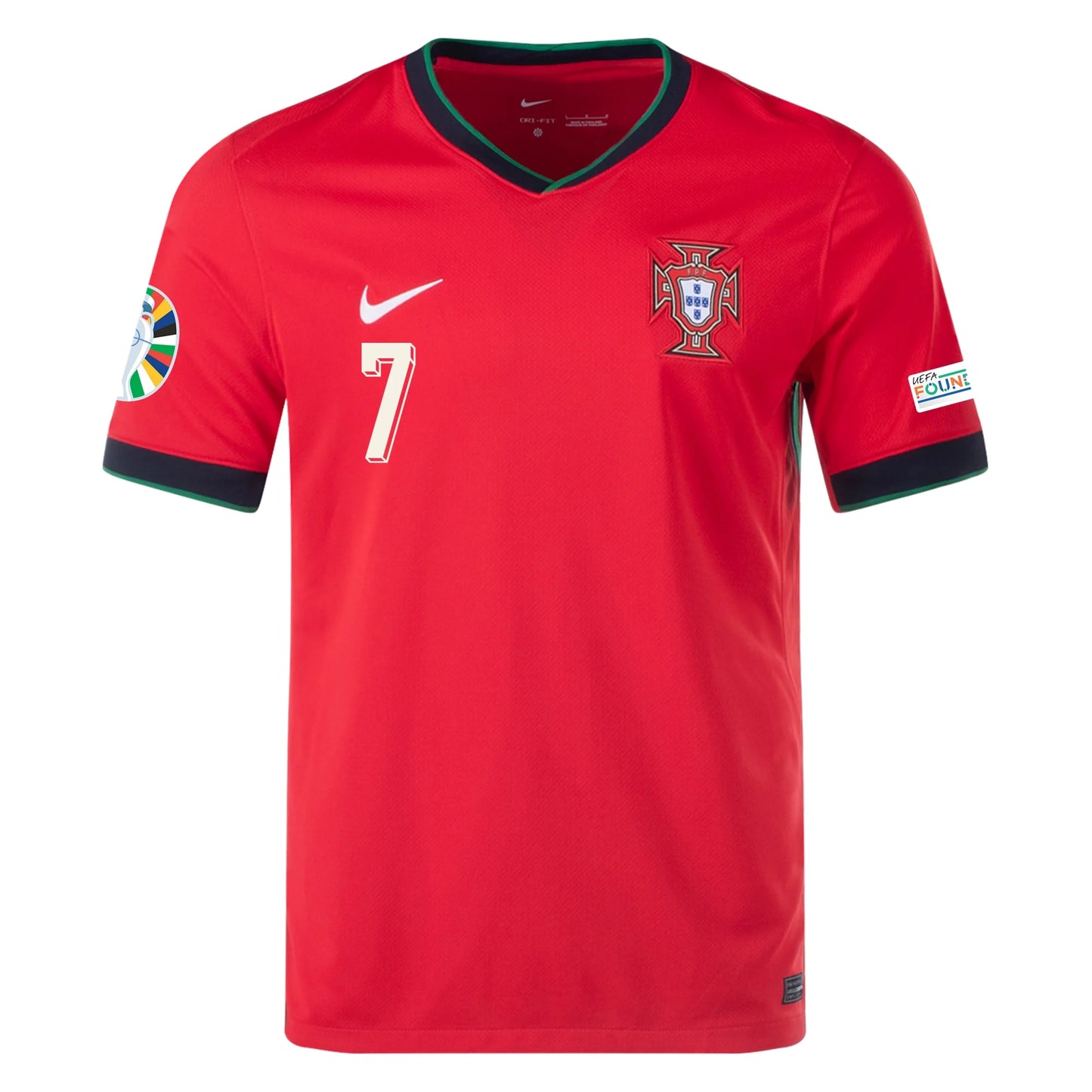 Men's Replica Nike Ronaldo Portugal Home Jersey 2024