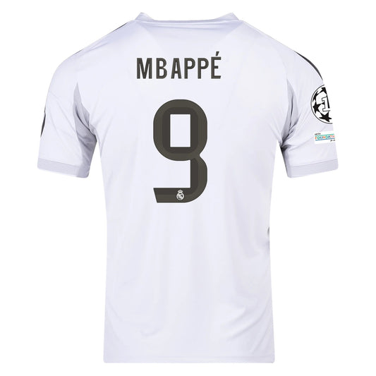 Men's Replica adidas Mbappe Real Madrid Home Jersey 25/26 - UCLFutballers F.C