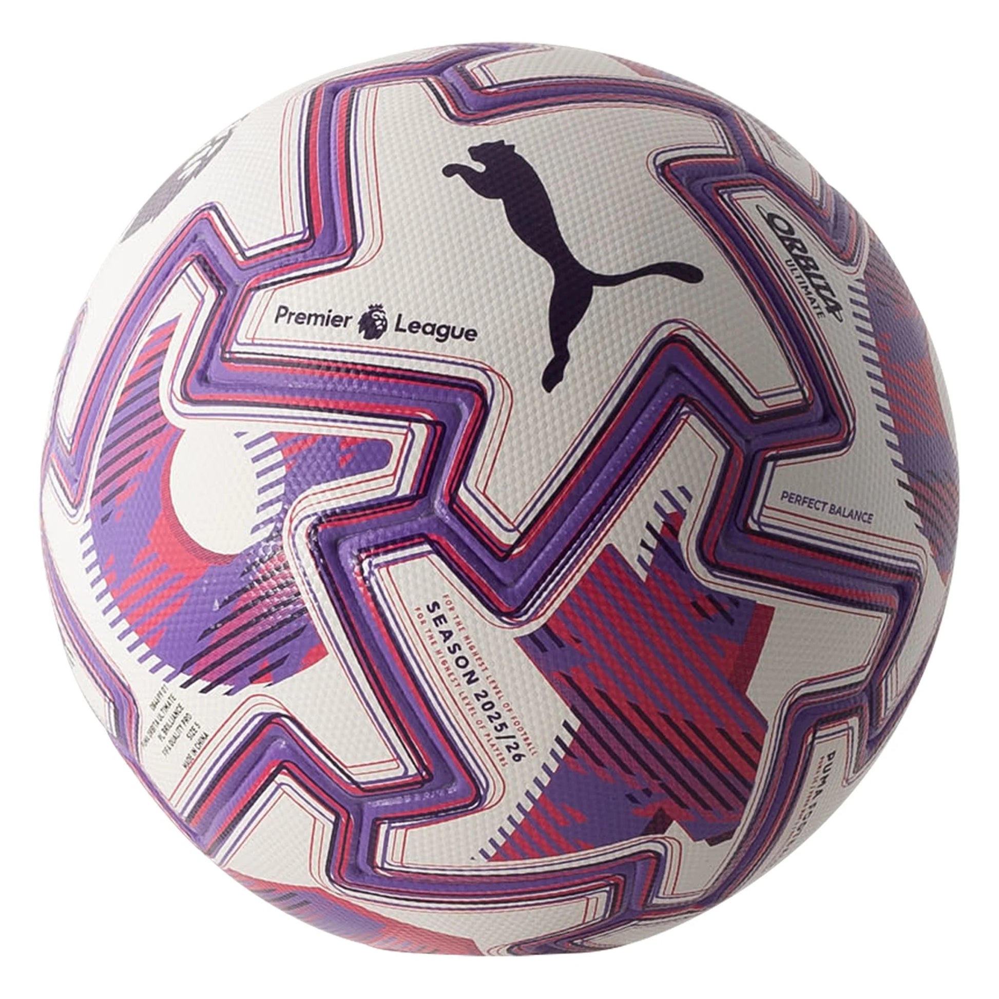 Puma Orbita Ultimate Premier League Brilliance FIFA Quality Pro Soccer Ball 25/26 - White/Multi - colorFutballers F.C